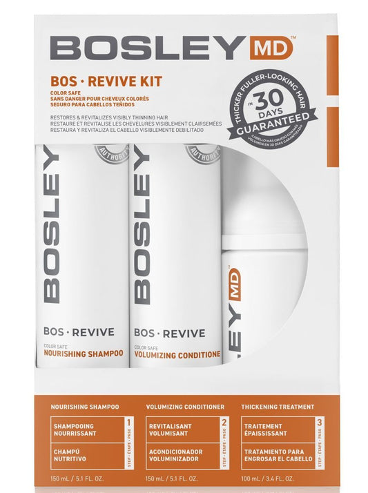 BosleyMD BOSRevive Color Safe Hair Kit – 30-Day Starter Kit (1 Box, 3-Piece Set)